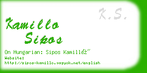 kamillo sipos business card